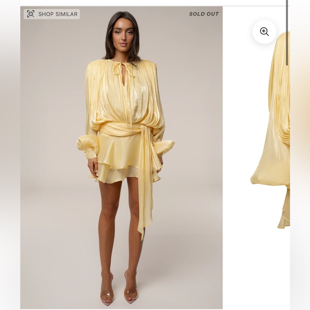 JLUXLABEL Yellow Mini Dress